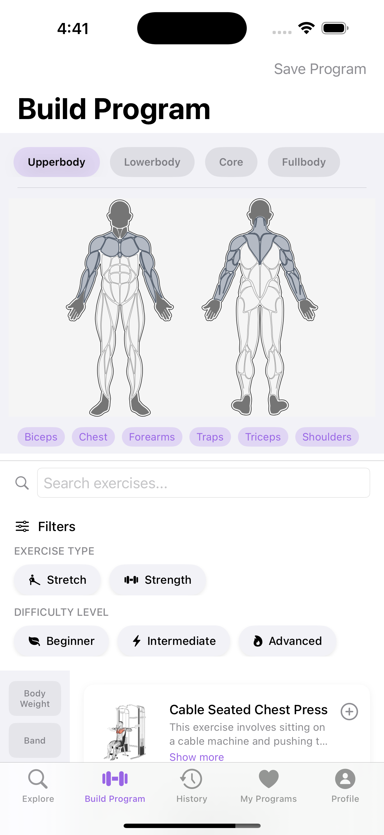 Exercise Filtering
